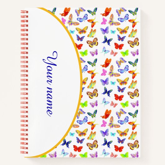 Personalisierte Schmetterlinge Notizblock (Vorderseite)