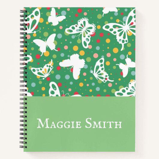 Personalisierte Schmetterlinge wunderschöner Salbe Notizblock (Vorderseite)