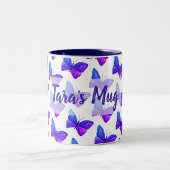 Personalisierte Schmetterlinge Zwei-Ton Tasse (Mittel)