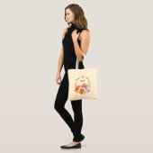 Personalisierte Schmetterlings-Blumen-Tasche Tragetasche (Vorderseite (Model))