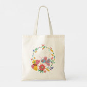 Personalisierte Schmetterlings-Blumen-Tasche Tragetasche (Rückseite)