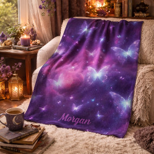 Personalisierte Schmetterlings-Fantasie-Kunst Sherpadecke