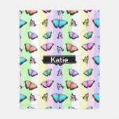 Personalisierte Schmetterlings-Fleece Fleecedecke (Vorderseite)