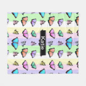 Personalisierte Schmetterlings-Fleece Fleecedecke (Vorderseite (Horizontal))