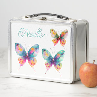 Personalisierte Schmetterlings-Lunchbox Metall Brotdose