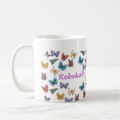 Personalisierte Schmetterlings-Tasse - Rebekah Kaffeetasse (Links)