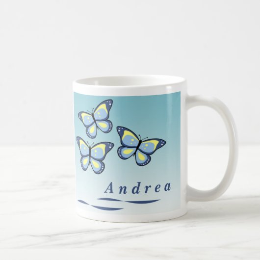 Personalisierte Schmetterlings-Tassen Kaffeetasse (Rechts)