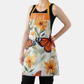 Personalisierte Schmetterlingsfeder-Wildblume Schürze (InSitu)