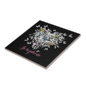 personalisierte Schmetterlingskachel Fliese (Seite)