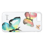Personalisierte Schmetterlingswasserfarbe Case-Mate iPhone Hülle (Rückseite (Horizontal))