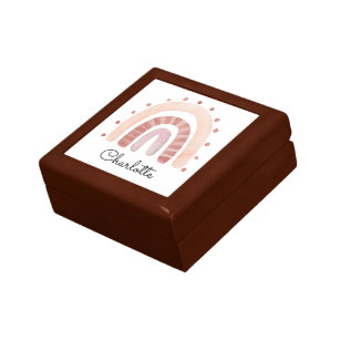 Personalisierte Schmuckbox mit Regenbogen Erinnerungskiste