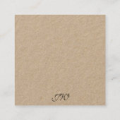 Personalisierte SchmuckEarring Card Quadratische Visitenkarte (Rückseite)