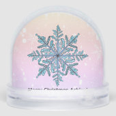 Personalisierte Schneeflocke Schneekugeln (Rückseite)