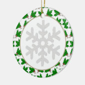 Personalisierte Schneeflocke-und Keramikornament (Links)