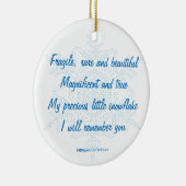 Personalisierte Schneeflocke-Verzierung Keramikornament (Rechts)