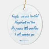 Personalisierte Schneeflocke-Verzierung Keramikornament (Links)