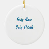 Personalisierte Schneeflocke-Verzierung Keramikornament (Hinten)