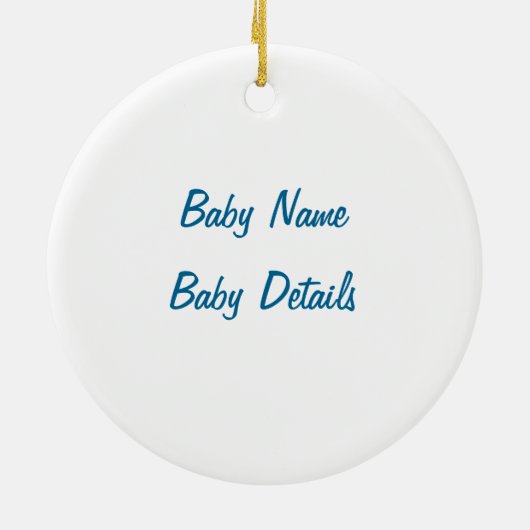 Personalisierte Schneeflocke-Verzierung Keramikornament (Hinten)
