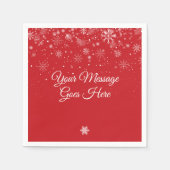 Personalisierte Schneeflocken Frohe Weihnachten Serviette (Vorderseite)