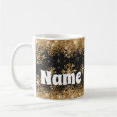 Personalisierte Schneeflocken Gold Glitzer Kaffee  Kaffeetasse (Links)