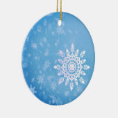 Personalisierte Schneeflocken Keramik Ornament (Rechts)