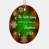 Personalisierte Schneeflocken Keramik Ornament (Rechts)