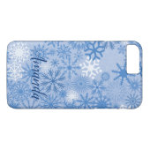 Personalisierte Schneeflocken-Muster Case-Mate iPhone Hülle (Rückseite (Horizontal))