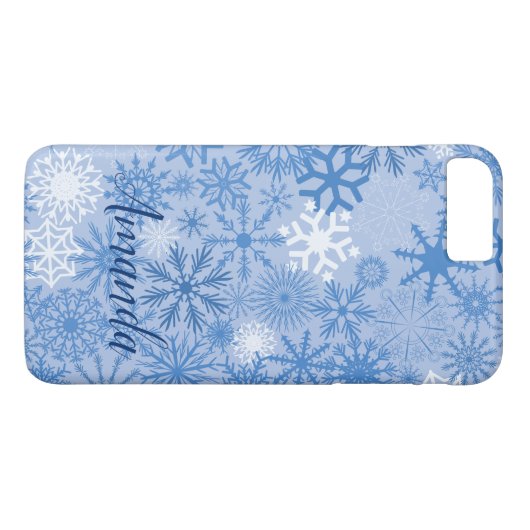 Personalisierte Schneeflocken-Muster Case-Mate iPhone Hülle (Rückseite (Horizontal))