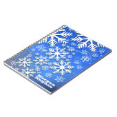 Personalisierte Schneeflocken und Stars Notizblock (Linke Seite)