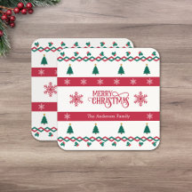 Personalisierte Schneeflocken- und Weihnachtsbaum-