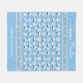 Personalisierte Schneeflocken und Zahl Fleecedecke (Vorderseite (Horizontal))
