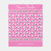 Personalisierte Schneeflocken und Zahl Fleecedecke (Vorderseite)