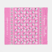 Personalisierte Schneeflocken und Zahl Fleecedecke (Vorderseite (Horizontal))