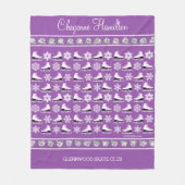 Personalisierte Schneeflocken und Zahl Fleecedecke (Vorderseite)