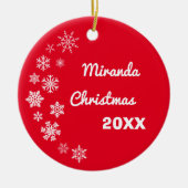 Personalisierte Schneeflocken Weihnachtsschmuck (Vorne)