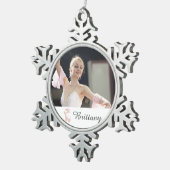 Personalisierte Schneeflocken Zinn-Ornament (Rechts)