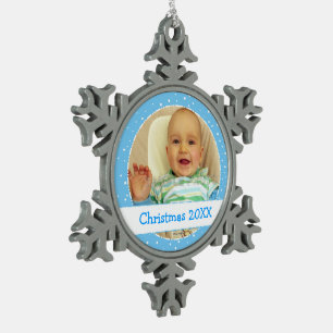 Personalisierte Schneeflocken Zinn-Ornament
