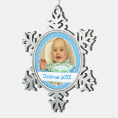 Personalisierte Schneeflocken Zinn-Ornament (Rechts)