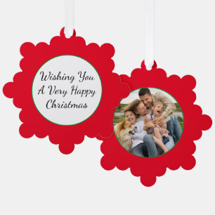 Personalisierte Schneeflockendekoration Ornament Karte