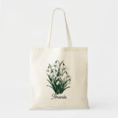 Personalisierte Schneeglöckchen-Blumen-Tasche – Be Tragetasche (Vorne)
