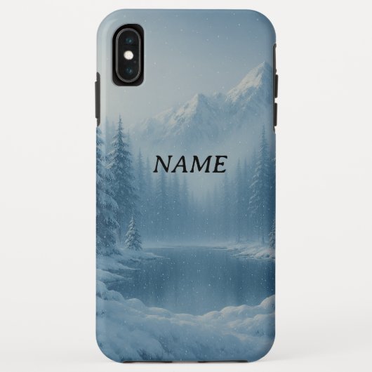 Personalisierte Schneelandschaft Case-Mate iPhone Hülle (Rückseite)