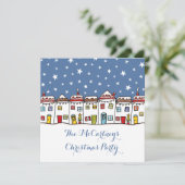 Personalisierte Schneeszene Weihnachtsfeier Party  (Stehend Vorderseite)