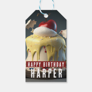 Personalisierte Schneewittchen-Torte Geburtstags-G Geschenkanhänger