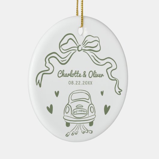 Personalisierte Schnitthandschuh Keramik Ornament (Rechts)