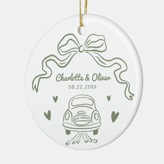 Personalisierte Schnitthandschuh Keramik Ornament (Links)