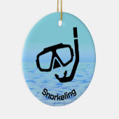 Personalisierte Schnorcheldekoration Keramik Ornament (Rechts)