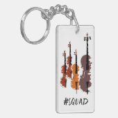 Personalisierte Schnur-Instrument-Gruppe-Musik Schlüsselanhänger (Vorderseite links)
