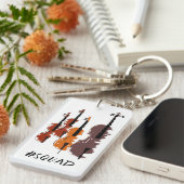 Personalisierte Schnur-Instrument-Gruppe-Musik Schlüsselanhänger (Vorderseite rechts)