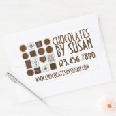 Personalisierte Schokolade aus Süßwaren aus Aufkle Rechteckiger Aufkleber (Umschlag)