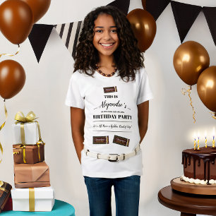 Personalisierte Schokolade Bar Geburtstag T-Shirt